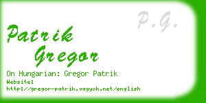 patrik gregor business card